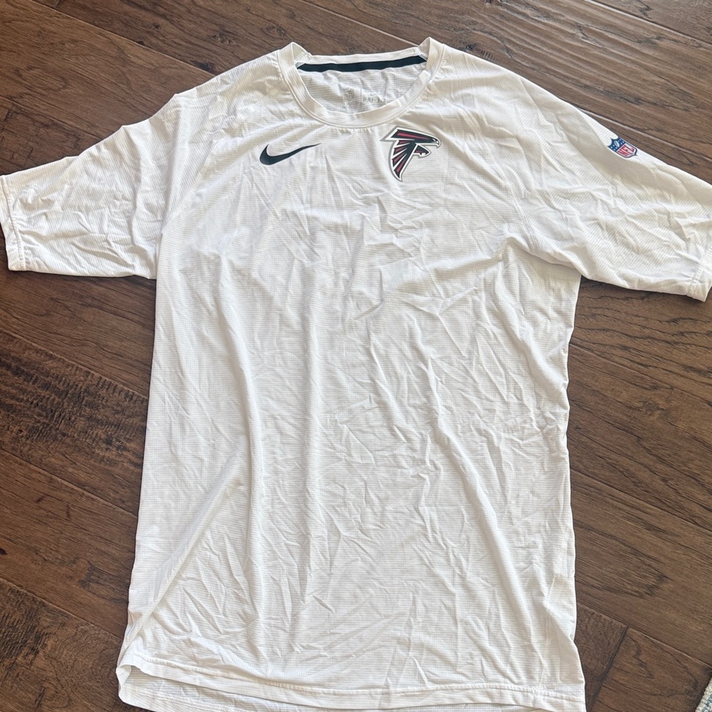Nike White Men's Falcon’s NFL dri-fit shirt with Black Accents